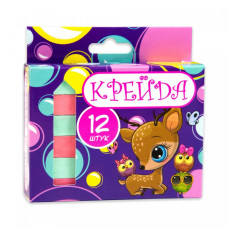 Мелки "Квадрат школьный" 50114, 12 штук, разноцветные(50114)