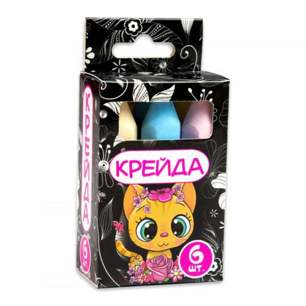 Мел "Карандаш" 50111, 6 штук, разноцветный(50111)