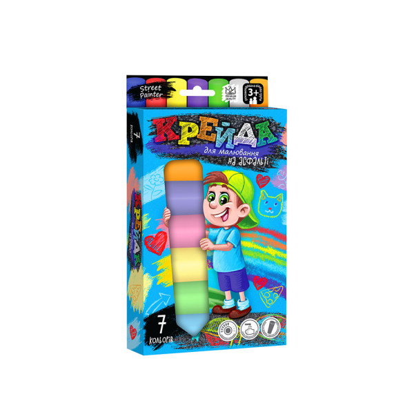 Крейда для малювання на асфальті велика MEL-01-05, 7 шт (MEL-01-05U)