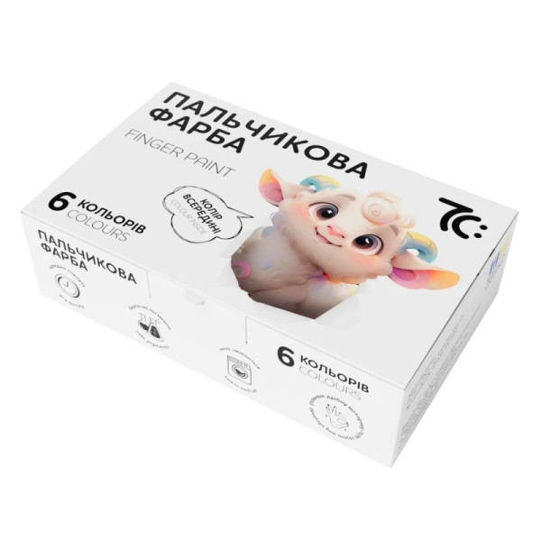 Дитячий набір пальчикових фарб 7C40601, 6 кольорів (7C40601)