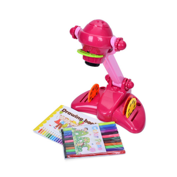 Детский Проектор YM2227-A(Pink) 34 см, музыка, свет, слайды 4 диска, 32 картинки(YM2227-A(Pink))