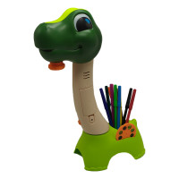 Проектор для малювання SE-123, 18 предметів, динозавр, слайди, маркери, музика, світло Вид 1 (SE-123(Green))