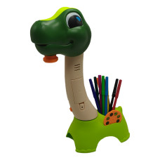 Проектор для малювання SE-123, 18 предметів, динозавр, слайди, маркери, музика, світло Вид 1 (SE-123(Green))