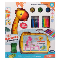 Проектор для малювання «Жираф» 222-10 світло, слайди, фломастери, губка (222-10(Yellow))