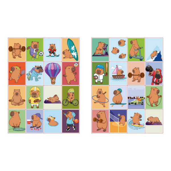 Дитяча розмальовка зі стікерами "Капібара і спорт" CB23, 16 сторінок (CB23)