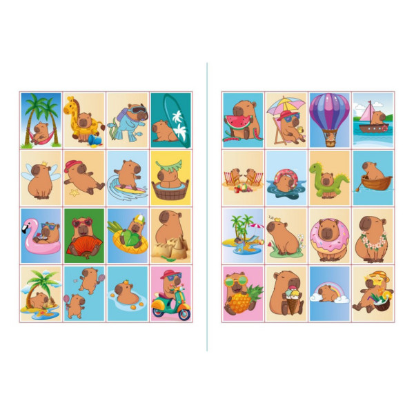 Дитяча розмальовка зі стікерами "Капібара на канікулах" CB21, 16 сторінок (CB21)