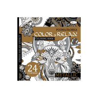 Розмальовка антистрес "Color & relax metallic" РМ-67-3, 24 сторінки (РМ-67-03)
