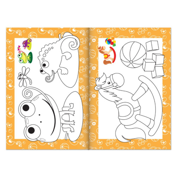 Книжка розмальовка "Картинки для малят" РМ-48-39 с цветными подсказками (РМ-48-39)