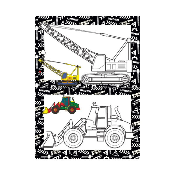 Книжка розмальовка "Будівництво" РМ-48-53 с цветными подсказками (РМ-48-53)