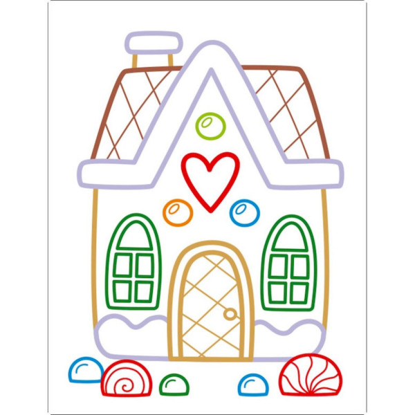 Детская книжка-раскраска "Сладкие праздники" 18713 с цветным контуром(18713)