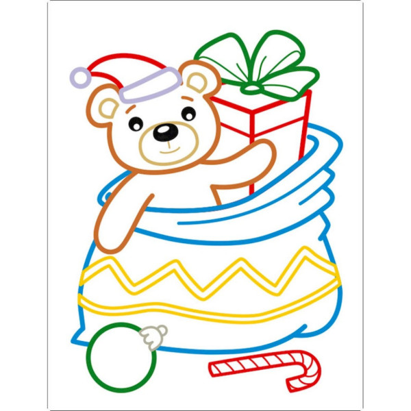 Детская книжка-раскраска "Сладкие праздники" 18713 с цветным контуром(18713)