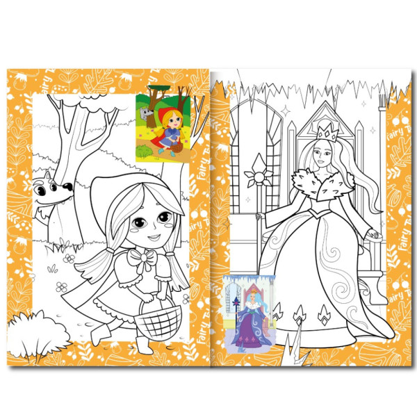 Книжка розмальовка "Казки" РМ-48-35 с цветными подсказками (РМ-48-35)