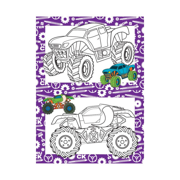 Книжка розмальовка "Круті джипи" РМ-48-54 с цветными подсказками (РМ-48-54)