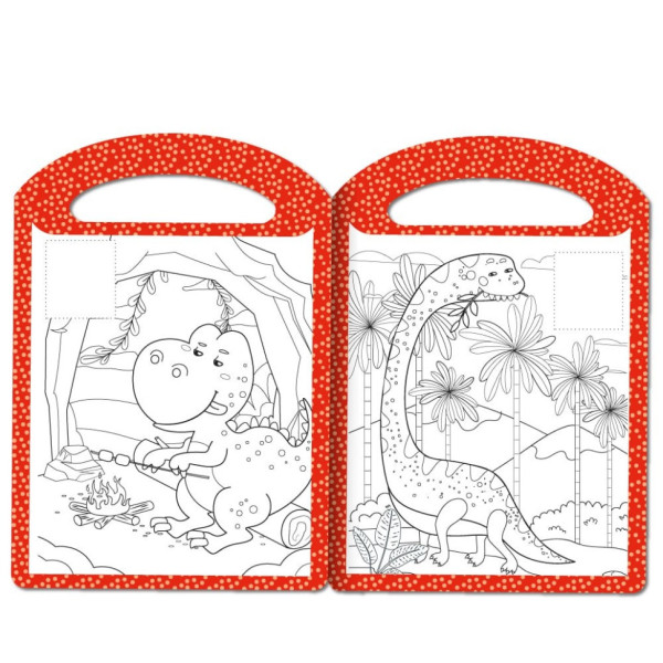 Дитяча розмальовка "Динозаври та динозаврики" РМ-68-02, 16 наліпок  (РМ-68-02)
