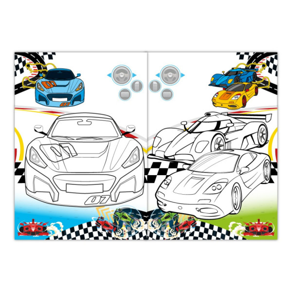 Дитяча розмальовка "Автоперегони" РМ-77-01 з маскою (РМ-77-01)