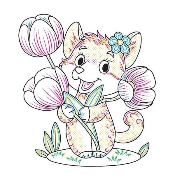 Детская книга-раскраска "В цветнике" 1806009, 12 страниц(1806009)