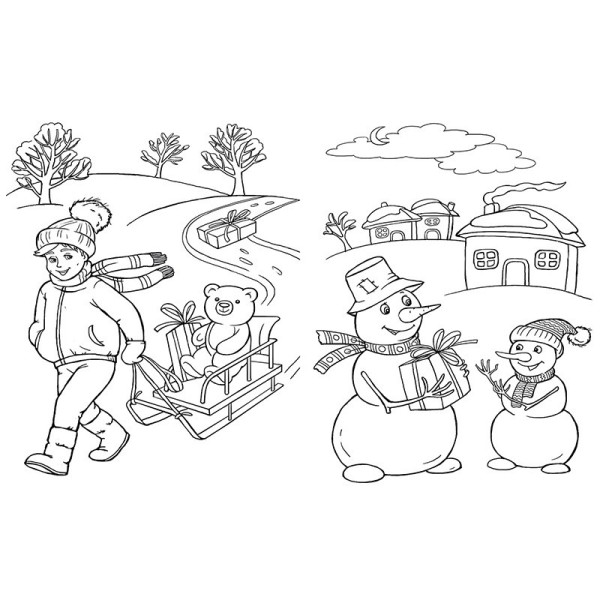 Большая книга раскрасок «Зимние праздники» 1736015, 64 страниц (1736015)