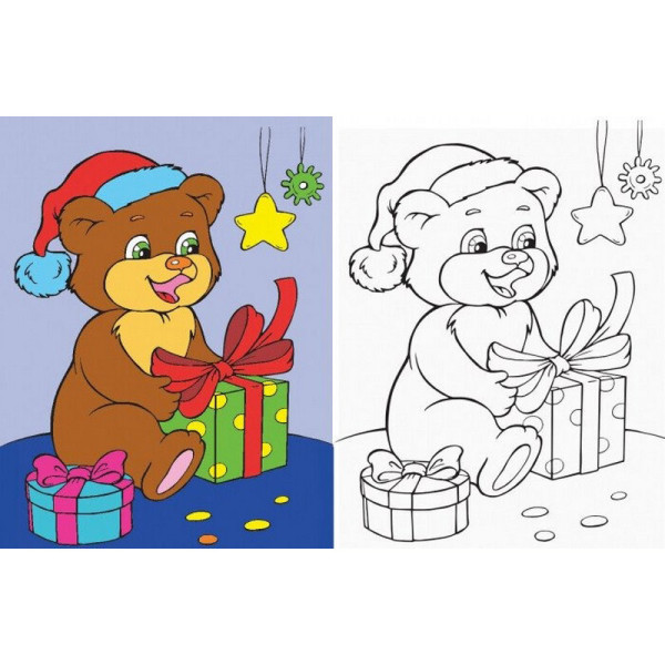 Дитяча розмальовка "Подивись і розфарбуй Новий рік" 628009 (628009)