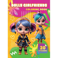 Дитяча розмальовка Dolls Girlfrends А06012507, 20 наліпок А4  (А06012507)