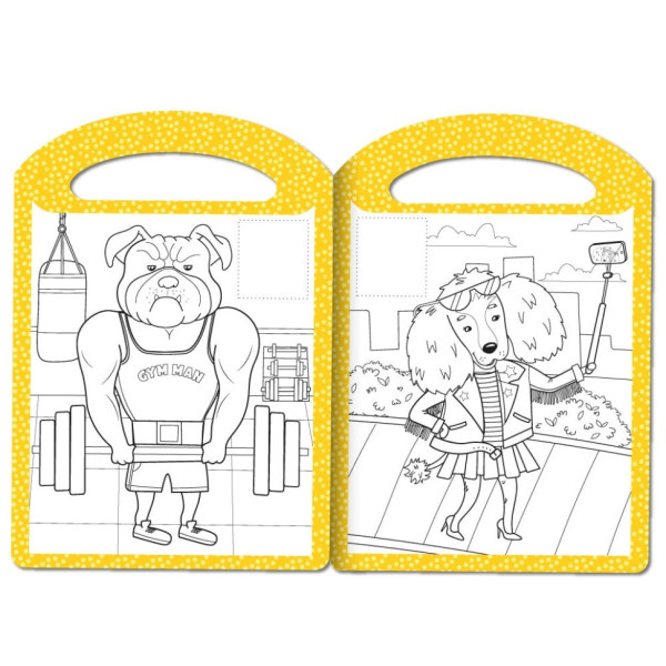 Дитяча розмальовка "Круті собаки та кошенята" РМ-68-01, 16 наліпок  (РМ-68-01)