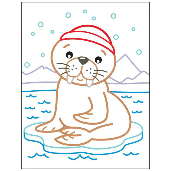 Дитячі кольорові розмальовки "Пінгвіненя" 18701, 2-3 роки (18701)