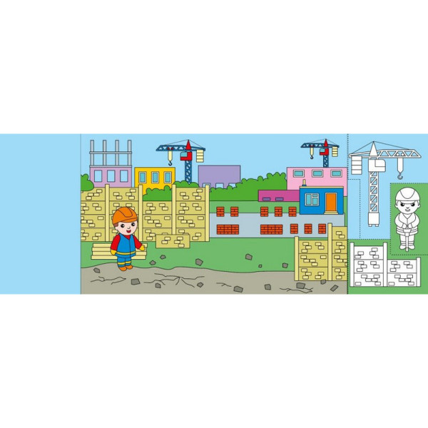 Детская книжечка-раскраска "Кто строит дом?" 1364005(1364005)