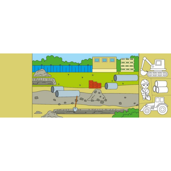 Детская книжечка-раскраска "Кто строит дом?" 1364005(1364005)