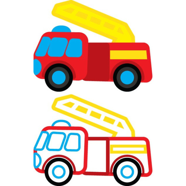 Дитяча книга-розмальовка для малюків "Паровоз" 403181 з підказкою