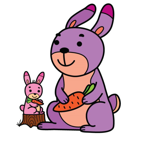 Дитяча книга-розмальовка для малюків "Заєць" 403112 з підказкою