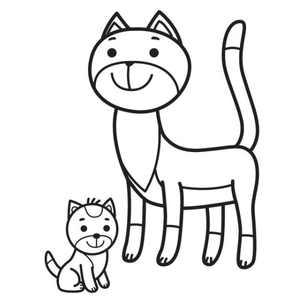 Дитяча книга-розмальовка для малюків "Кіт" 403136 широкий контур