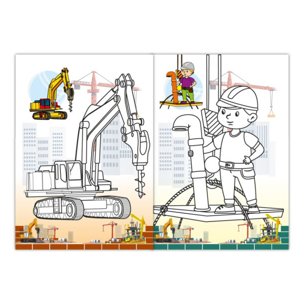 Детская раскраска "На стройке" РМ-77-02 с маской(РМ-77-02)