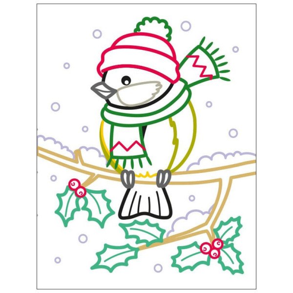 Детские цветные раскраски "Санта и друзья" 18712, 2-3 года(18712)