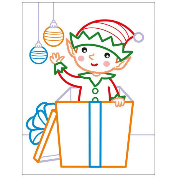 Детские цветные раскраски "Санта и друзья" 18712, 2-3 года(18712)