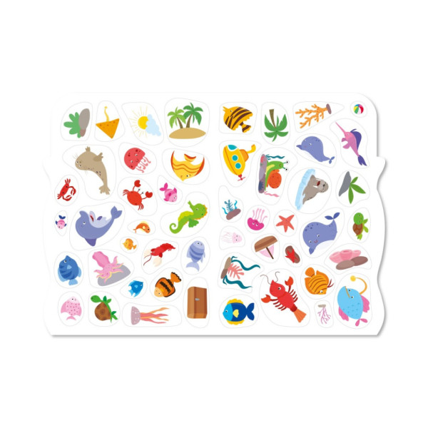 Детская развивающая раскраска "Подводный мир" РМ-74-03, 50 стикеров(РМ-74-03)