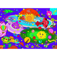 Огромная раскраска "Космические приключения" 130002, 58х81 см(130002)