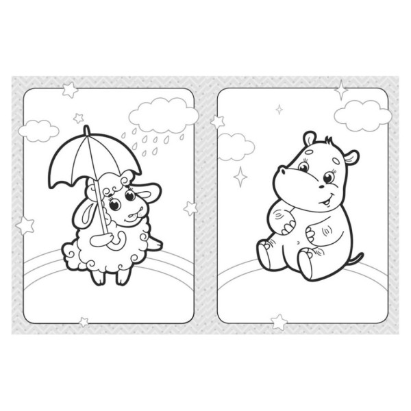 Розмальовка дитяча Веселі тварини КЕНГУРУ 1489002 для найменших (1489002)