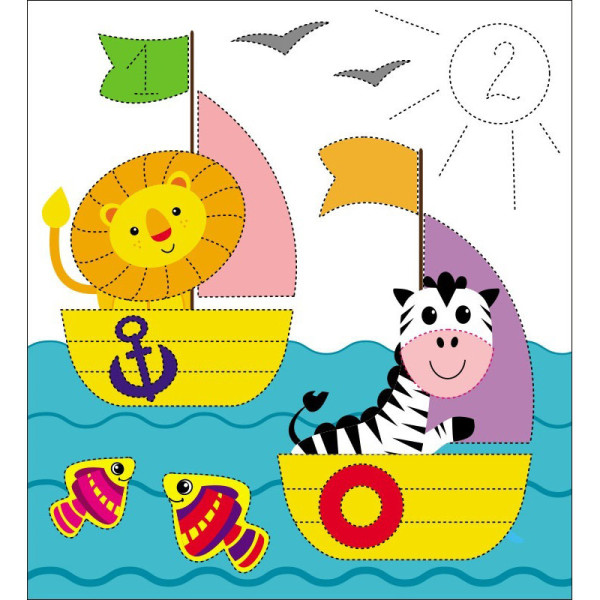 Дитяча багаторазова розмальовка "Диво-цифри" 559005, 5 сторінок (559005)