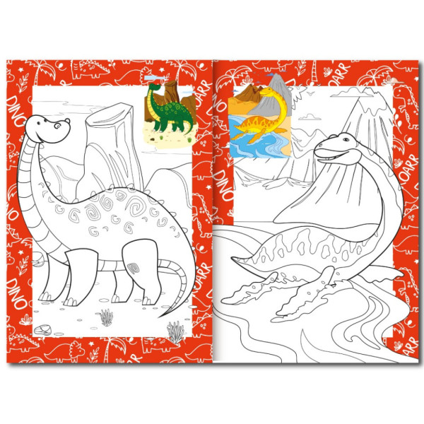 Книжка розмальовка "Динозаври" РМ-48-31 с цветными подсказками (РМ-48-31)