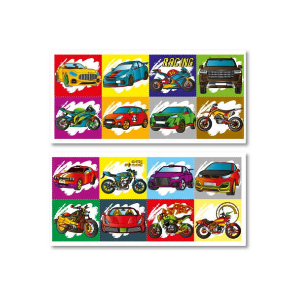 Дитяча розмальовка "Авто-Мото" РМ-68-05, 16 наліпок  (РМ-68-05)