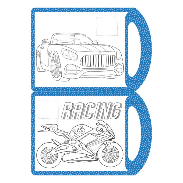 Дитяча розмальовка "Авто-Мото" РМ-68-05, 16 наліпок  (РМ-68-05)