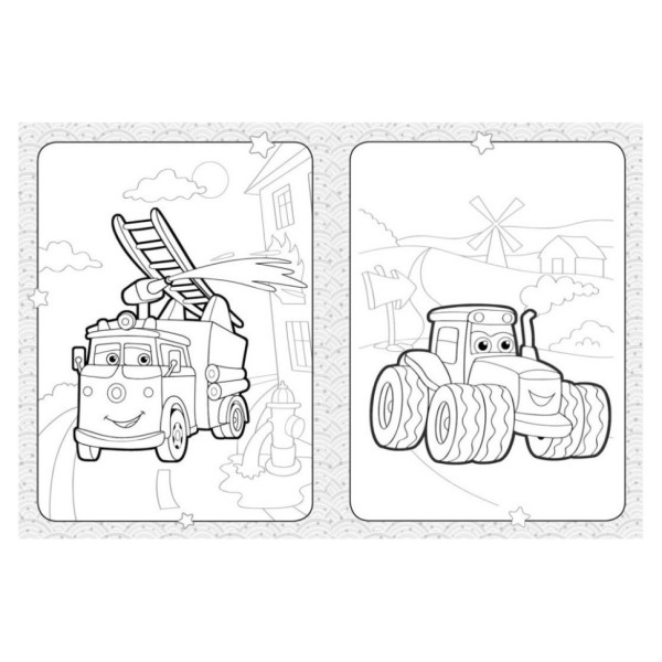 Раскраска детская Забавные машинки КЕНГУРУ 1489003 для самых маленьких