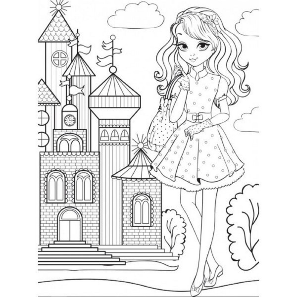 Дитяча розмальовка "Для справжніх дівчат" RIO3022001, 100 наліпок (RIO3022001)