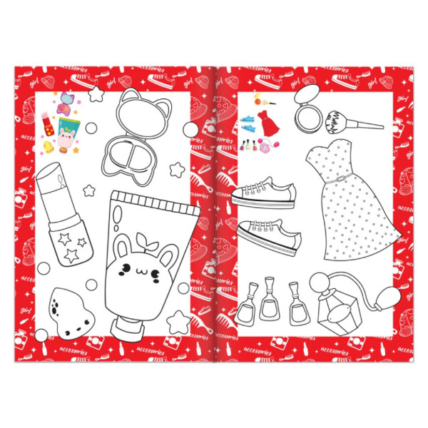 Книга раскраска "Девичьи штучки" РМ-48-46 с цветными подсказками (РМ-48-46)
