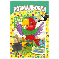 Книжка Розмальовка "Птахи" РМ-48-26 з кольоровими підказками (РМ-48-26)