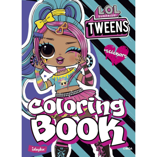 Дитяча книжка-розмальовка "Tweens Emma Emo" LCB8 зі стікерами (LCB8)