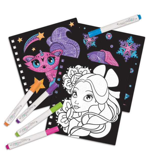 Набор для творчества Раскраска: Узоры на бархате Nebulous Stars 11026, 5 мини маркеров(11026N)