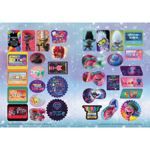 Книжка-раскраска с наклейками.  Королева Барб. Тролли 2 1271010 на укр. языке(1271010)