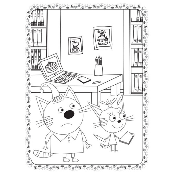 Раскраска для детей Три кота "Киношедевр" 1163012 цветной штрих(1163012)