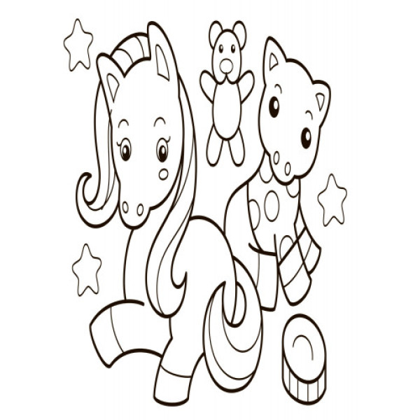 Детская водная раскраска : Игрушки 734011, 8 страниц