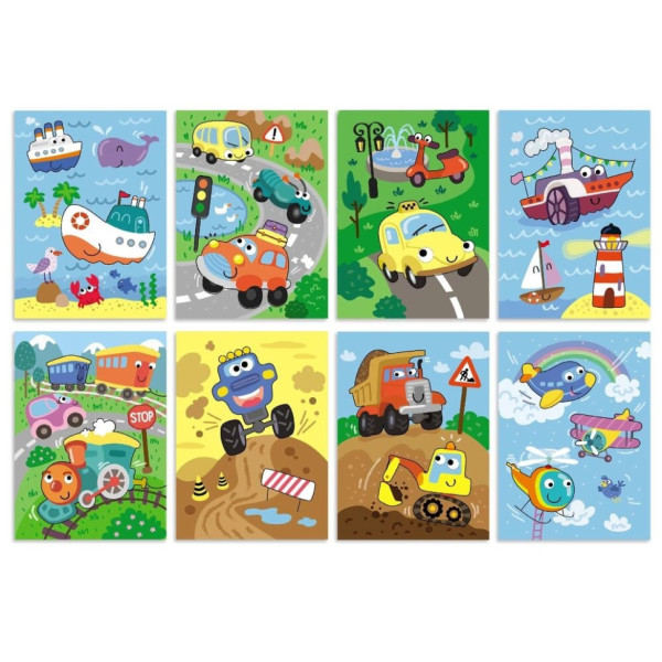 Набор водных раскрасок "Транспорт" 300309 с маркером для воды(300309)